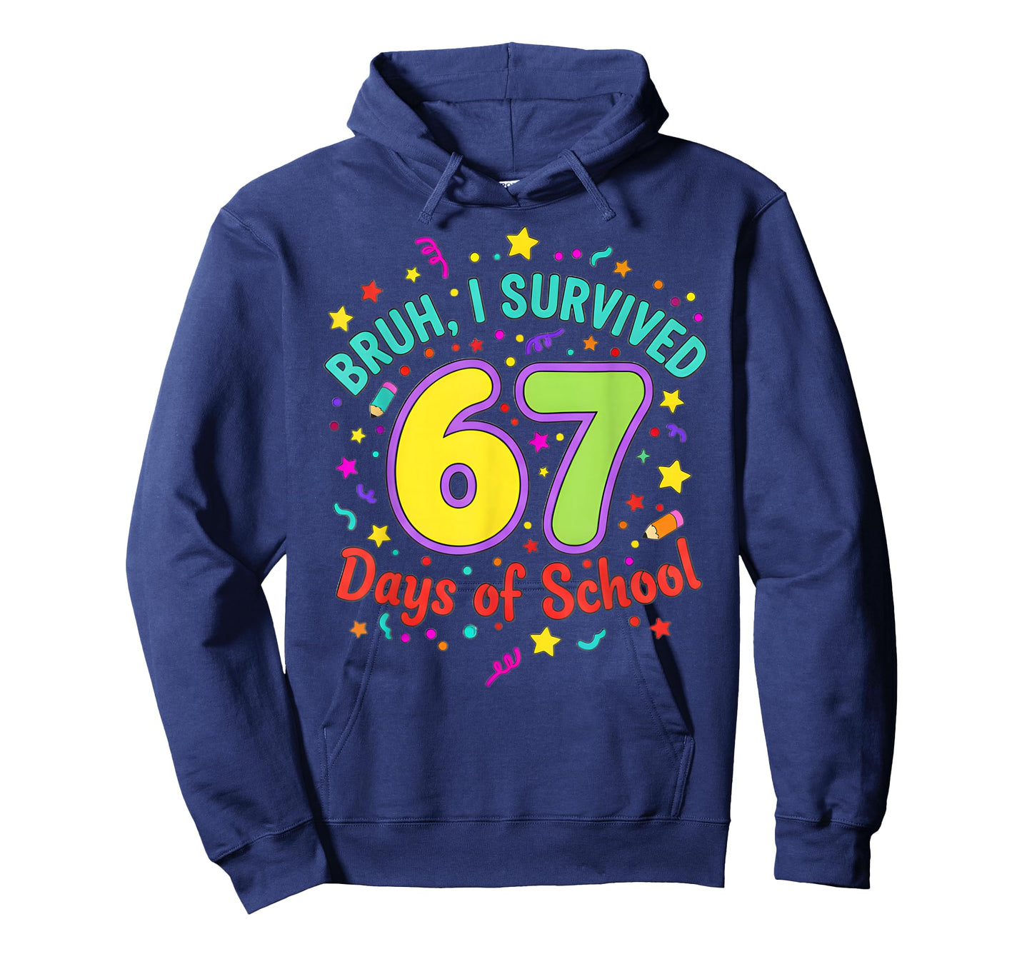 Bruh I Survived 67 Days of School Meme Kids Boys 67th Day T-Shirt