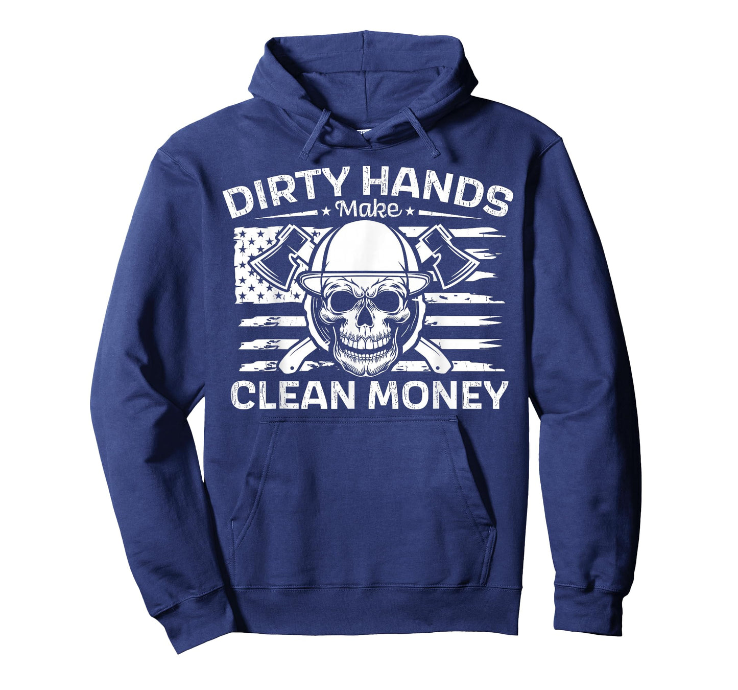 My Hands May Be Dirty My Money Clean American Flag Carpenter T-Shirt