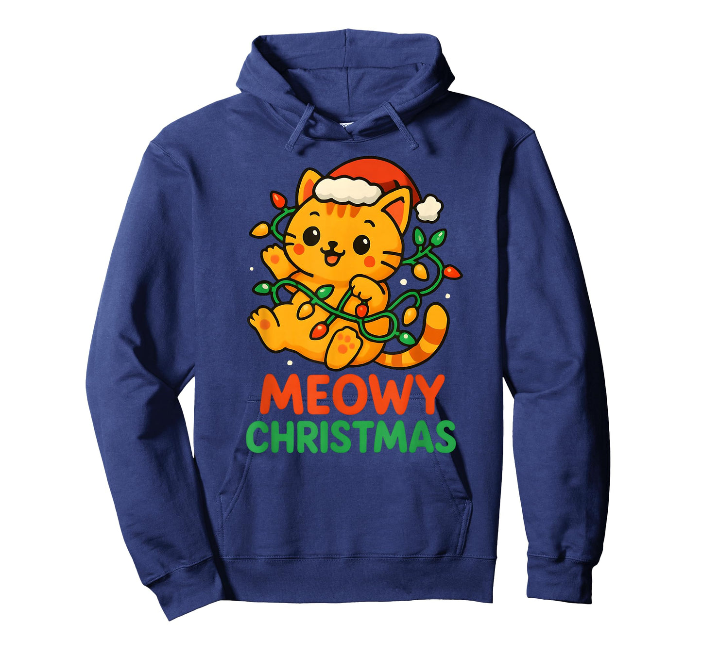 Meowy Christmas Cute Orange Tabby Cat T-Shirt