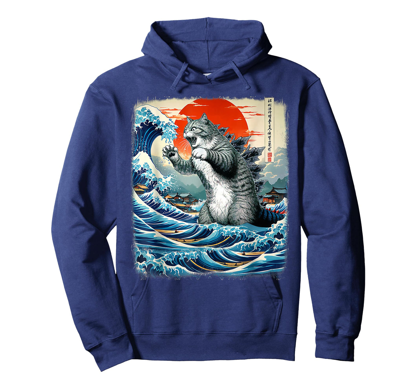 Catzilla Cat Japanese Art Cat Gifts For Men Women Kids T-Shirt