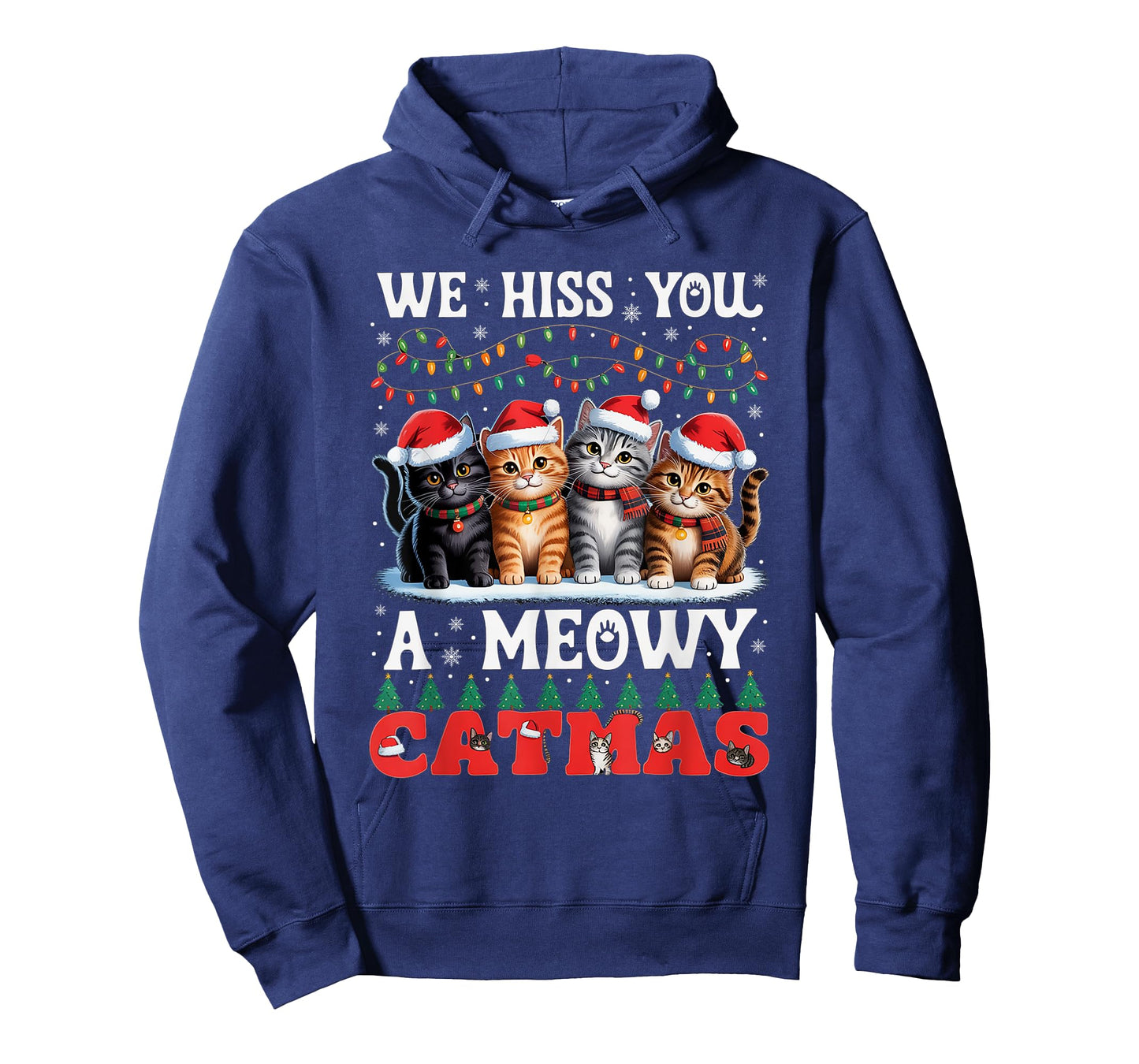We Hiss You A Meowy Catmas Funny Cat Christmas Ugly Xmas T-Shirt