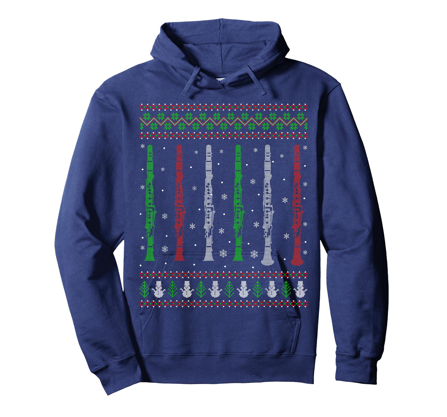 Clarinet Ugly Christmas Sweaters Marching Band Clarinet Xmas T-Shirt