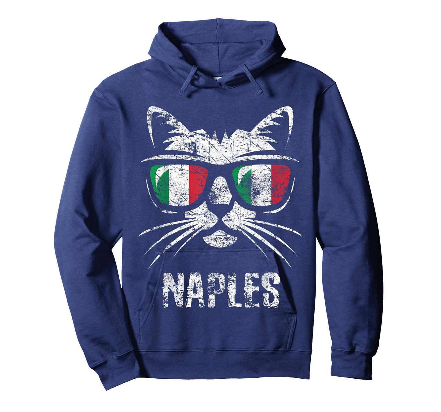 Naples Vintage Funny Cat Italy Flag T-Shirt