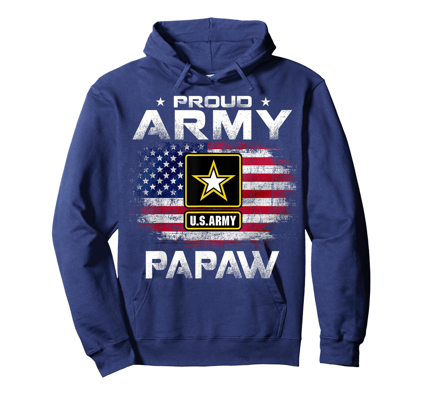 Proud Army Papaw With American Flag For Veteran Gift T-Shirt