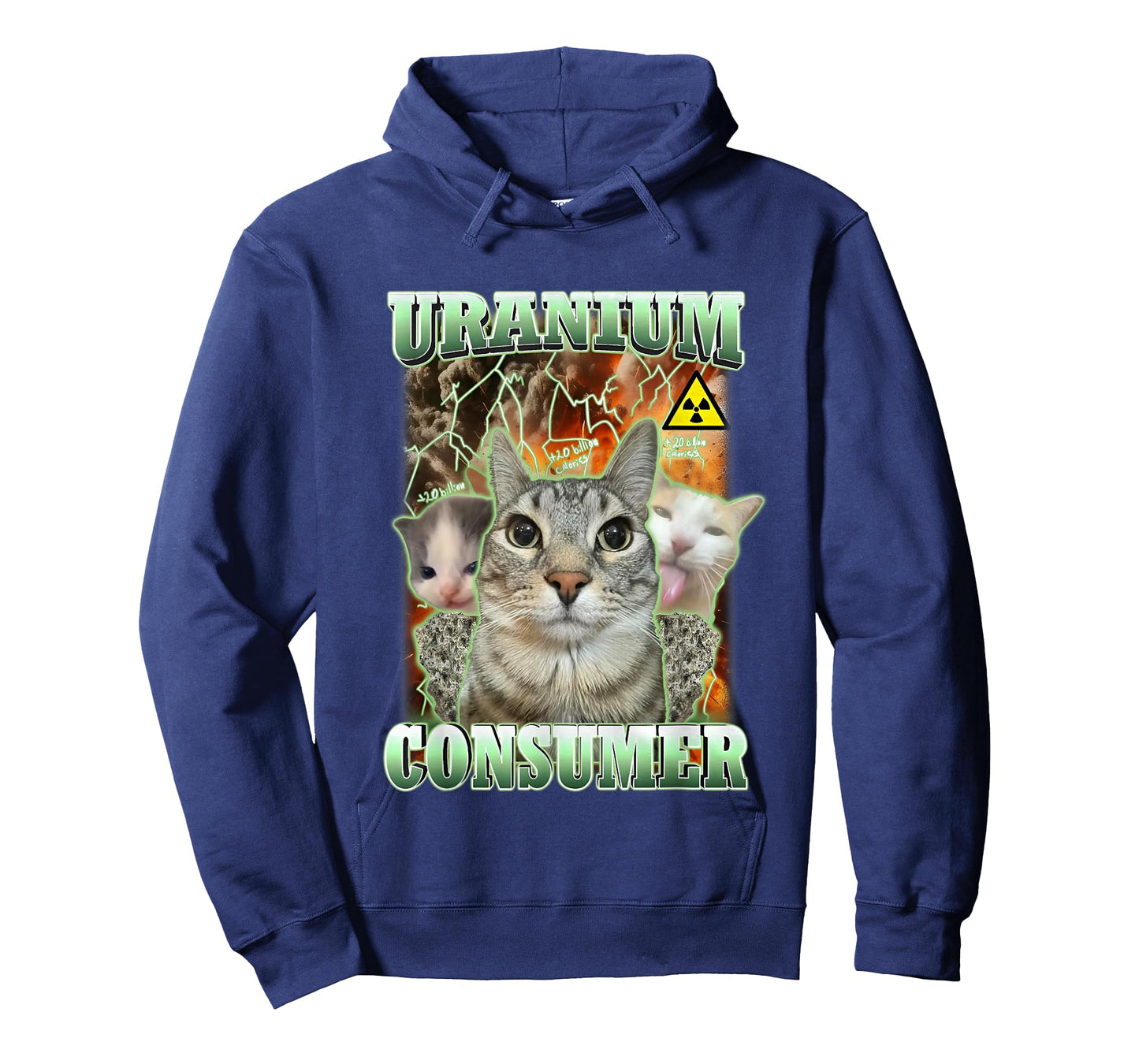 Funny Cat Dank Memes Uranium Consumer Silly Cat Unhinged T-Shirt