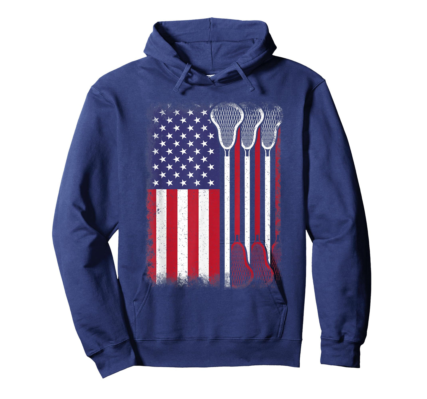 Lacrosse American Flag US Vintage Lacrosse Men Women Kids T-Shirt