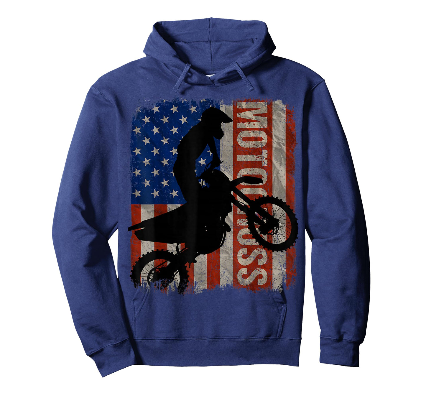 Motocross USA American Flag Dirt Bike Vintage 4th of July T-Shirt