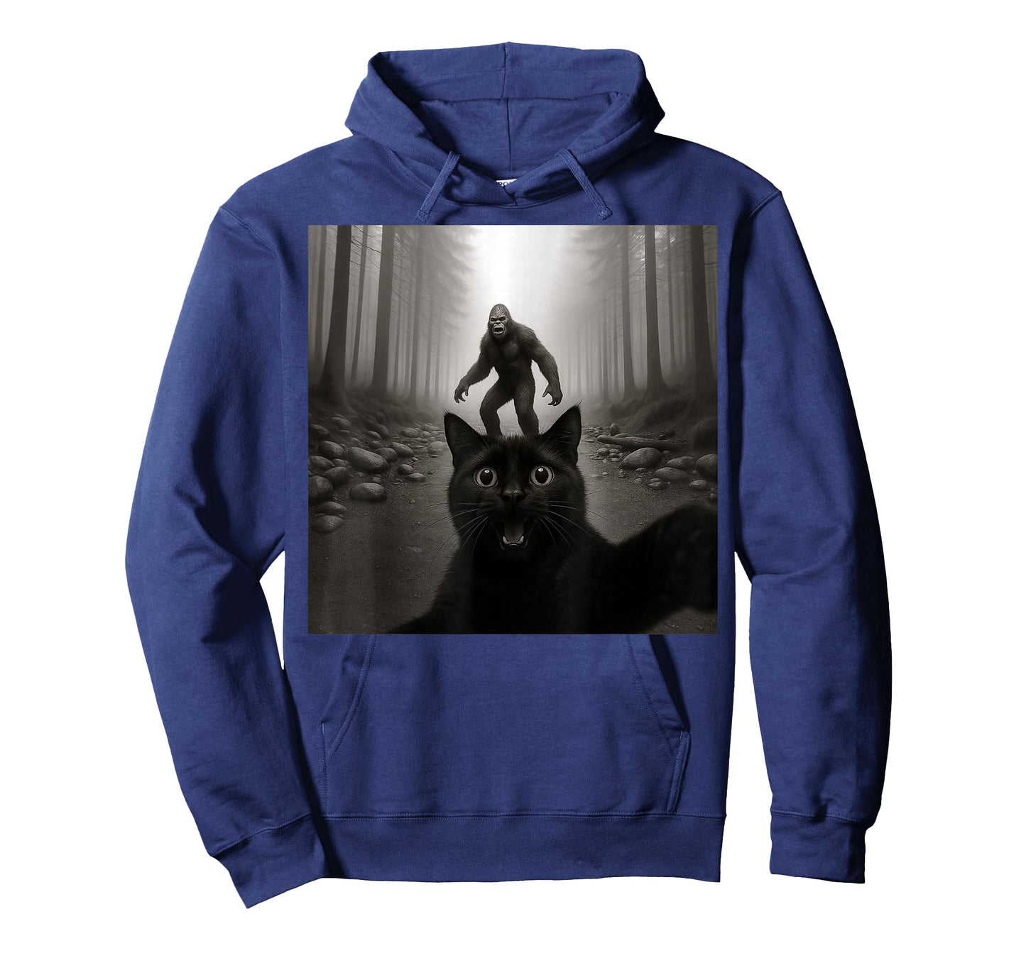 Cat Selfie With Sasquatsch Bigfoot Funny Gifts Men Women Kid T-Shirt