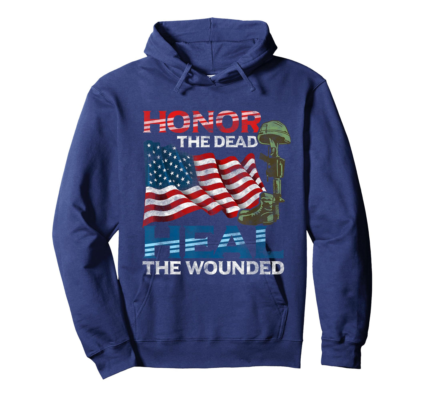 Military Service Honor The Dead Heal The Wounded Warrior T-Shirt