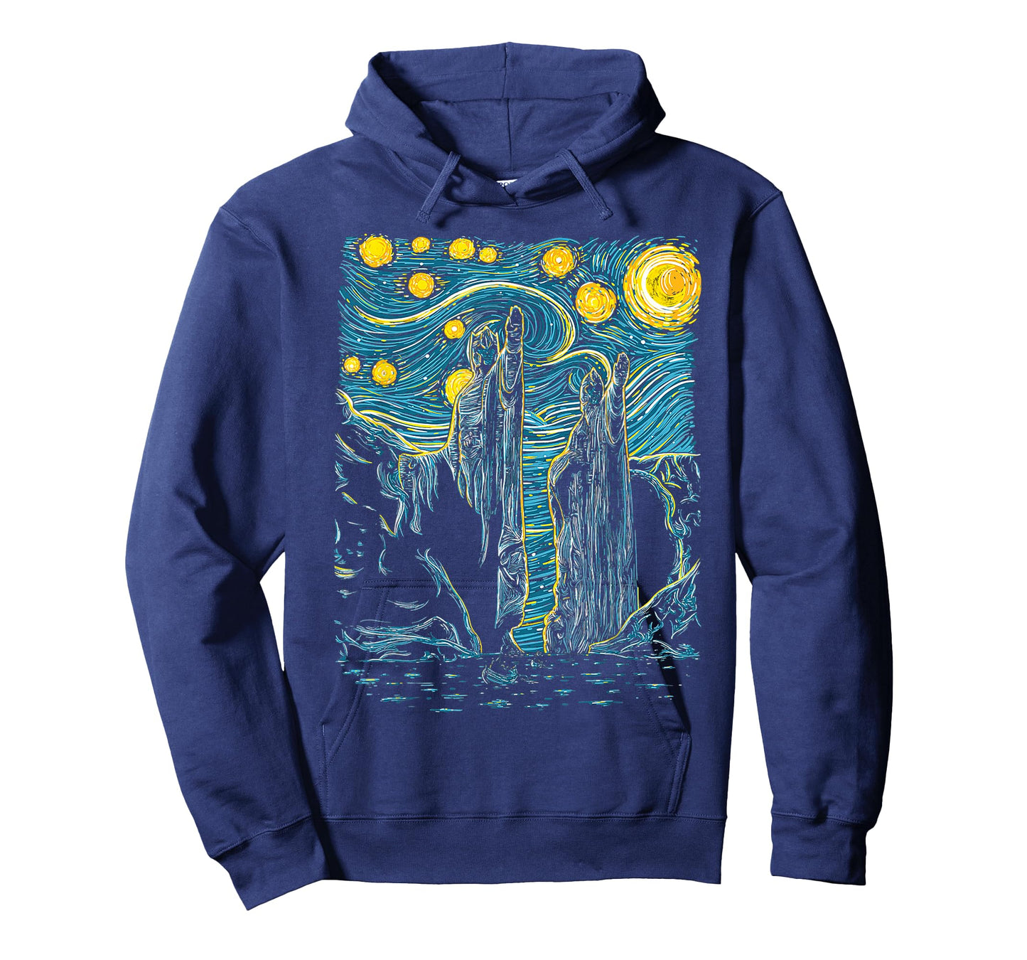 Argonath Starry Night Van Gogh Style T-Shirt