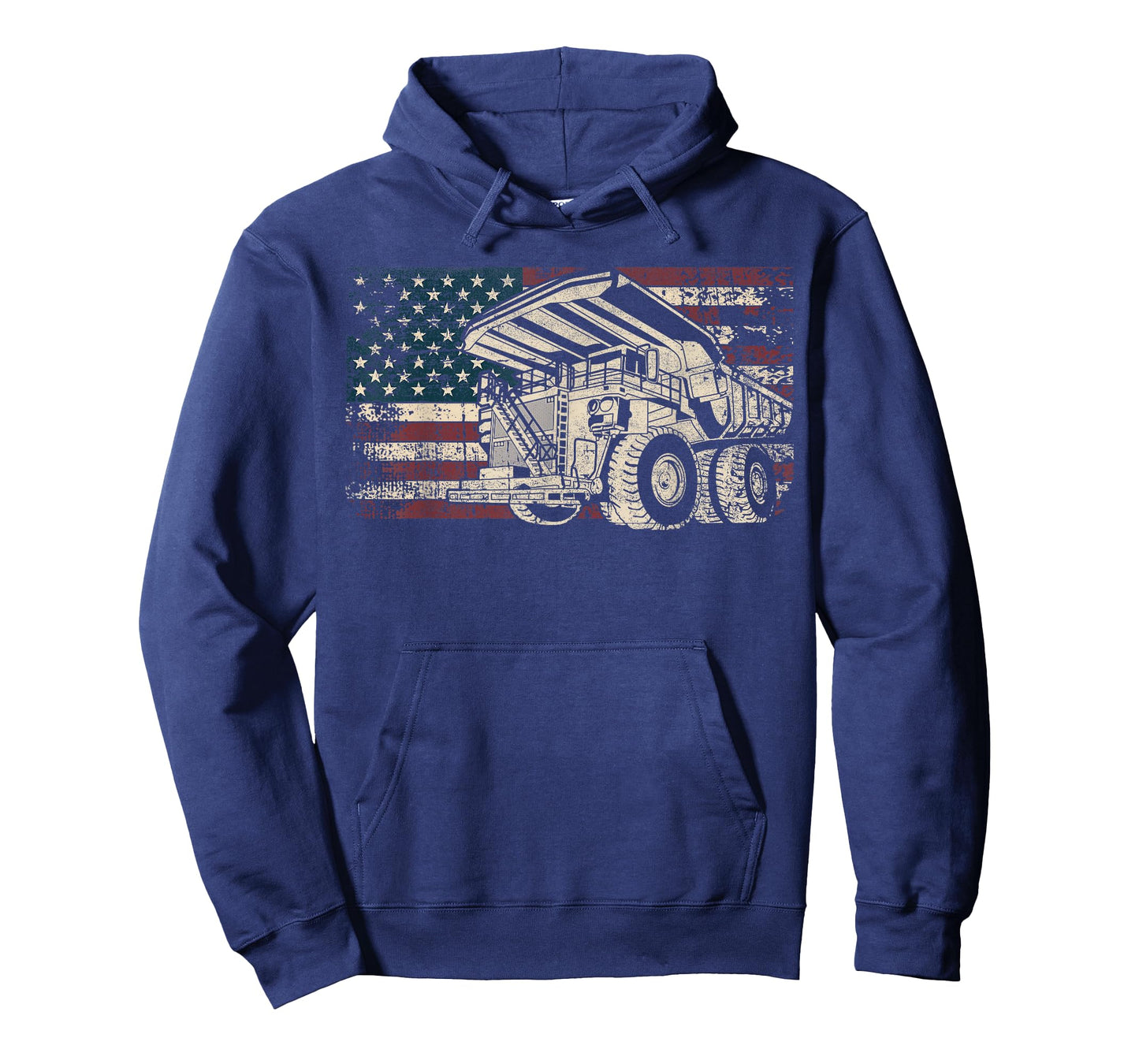 Dump Truck American Flag Mining Truck for Patriotic Miner T-Shirt