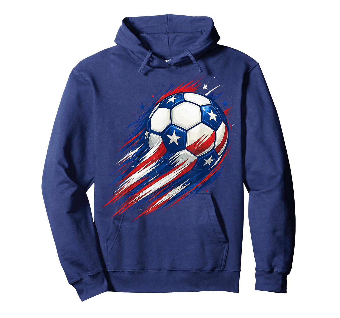 Red White and Blue Soccer Ball Patriotic Fourth of July Boys T-Shirt