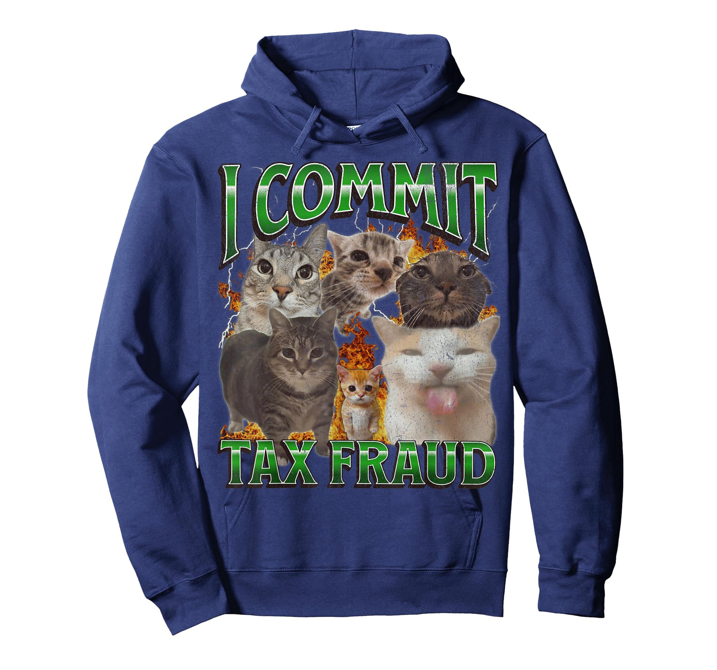 I Commit Tax Fraud Funny Cat Meme Bootleg Graphic Men Women T-Shirt