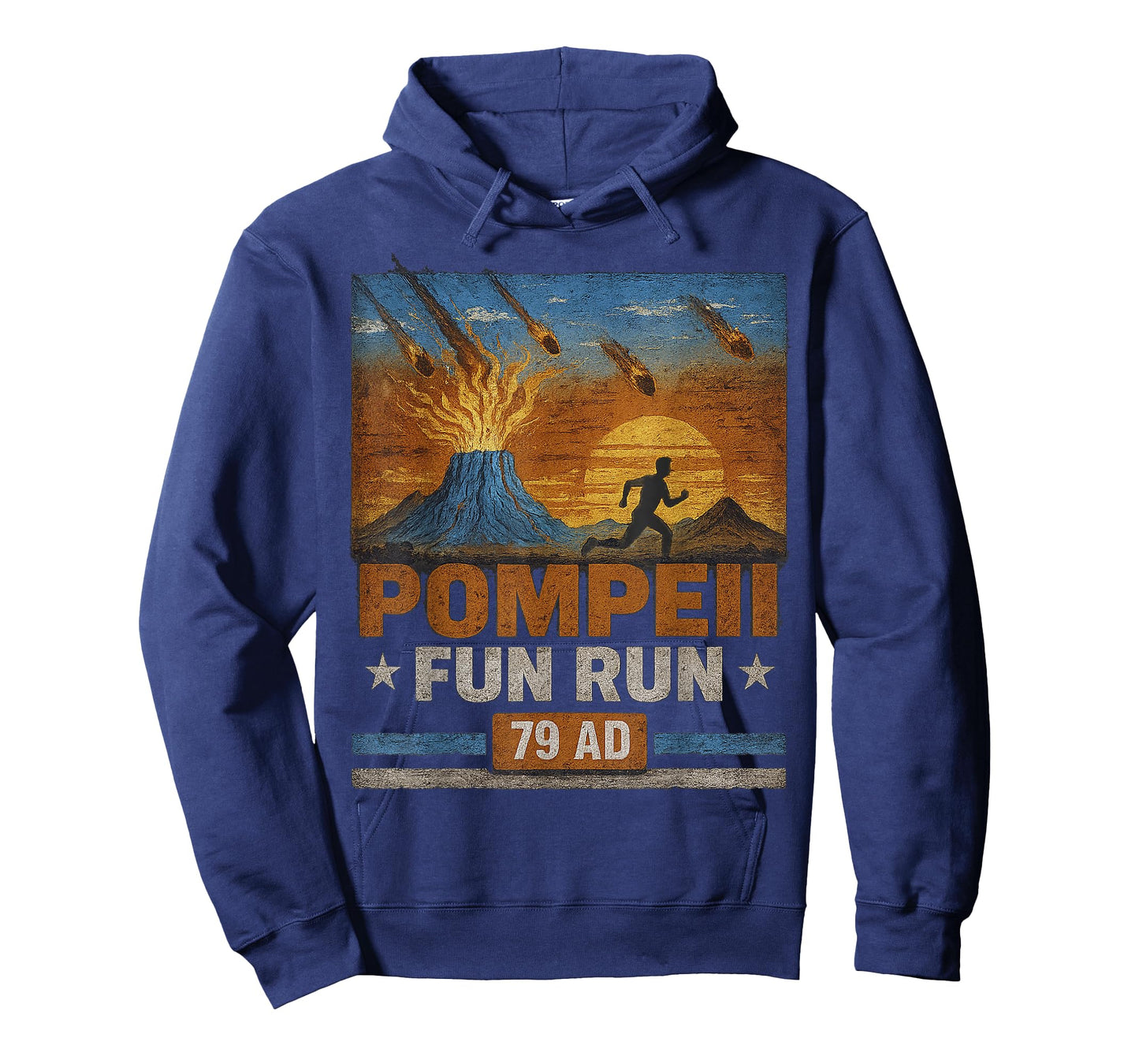 Pompeii Fun Run 79 AD Funny Volcano Geology Parody T-Shirt