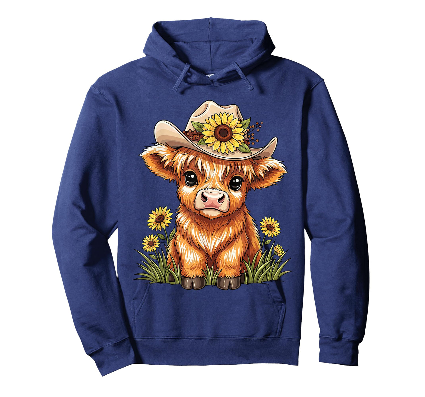 Cute Highland Cow Sunflower Farm Scottish Highland Cattle T-Shirt