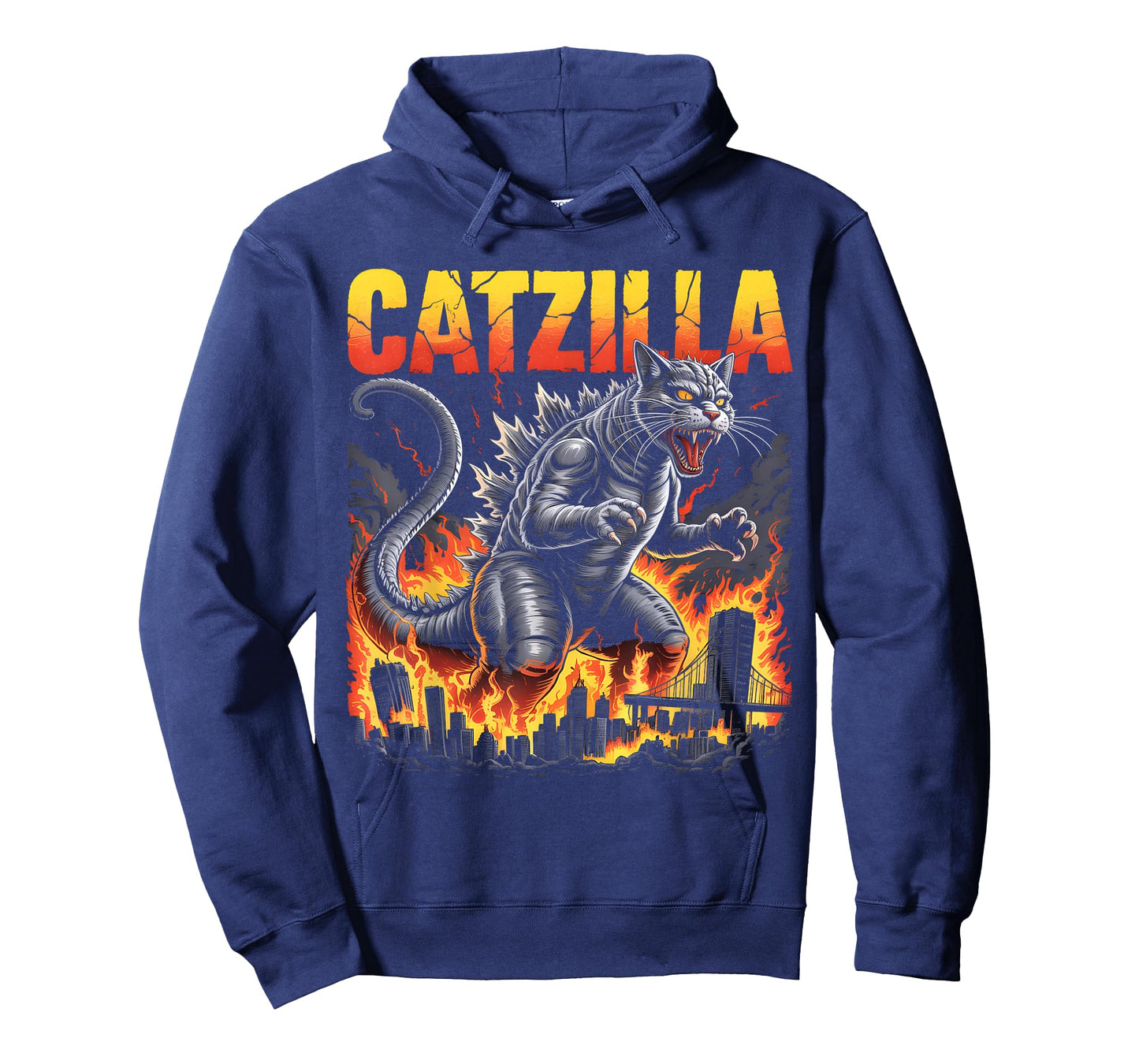 Catzilla Japanese Cat Monster Funny Graphic Tees Men Women T-Shirt