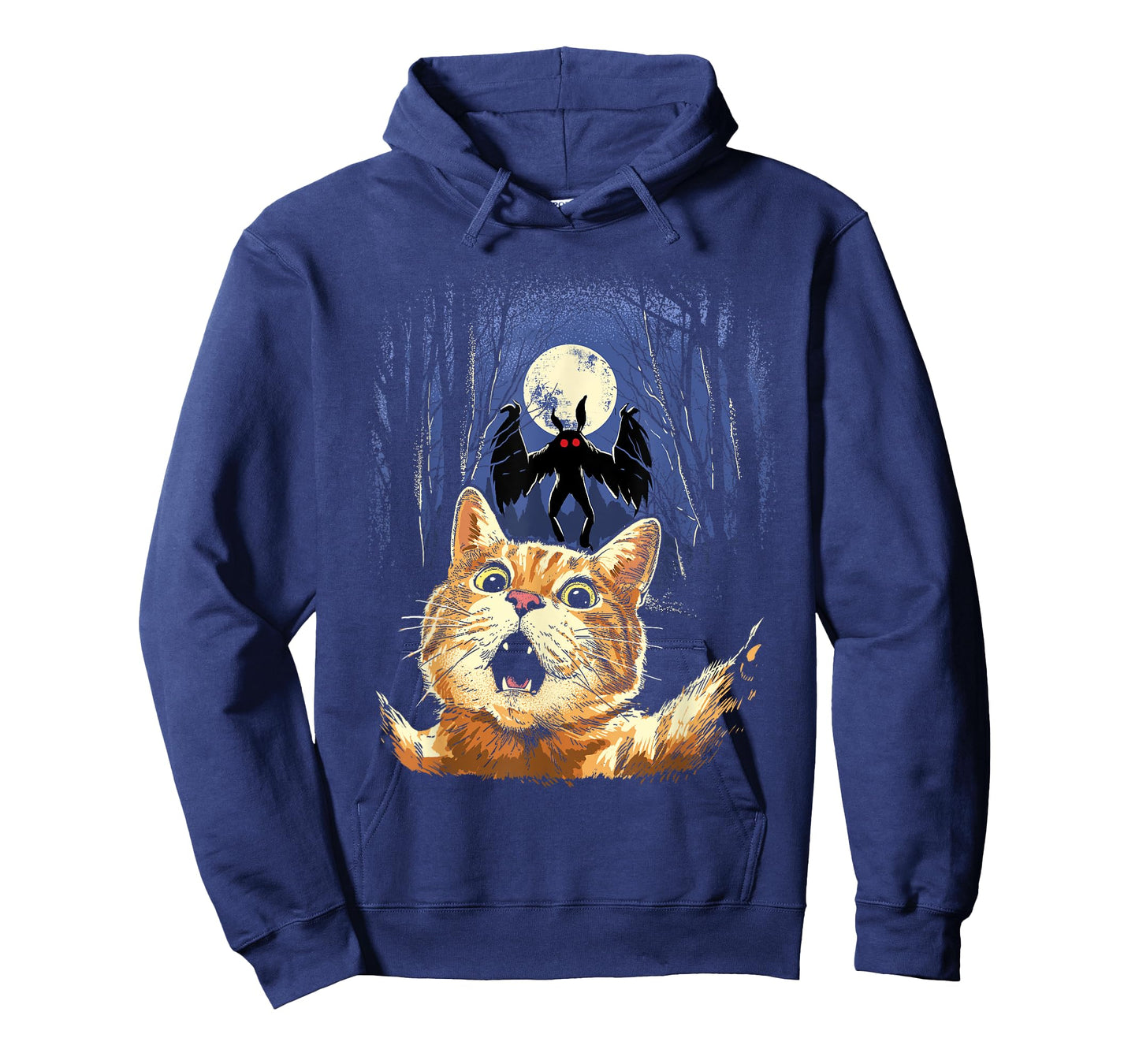 Scared Cat Selfie Cat With Mothman Monster Cryptid Creature T-Shirt