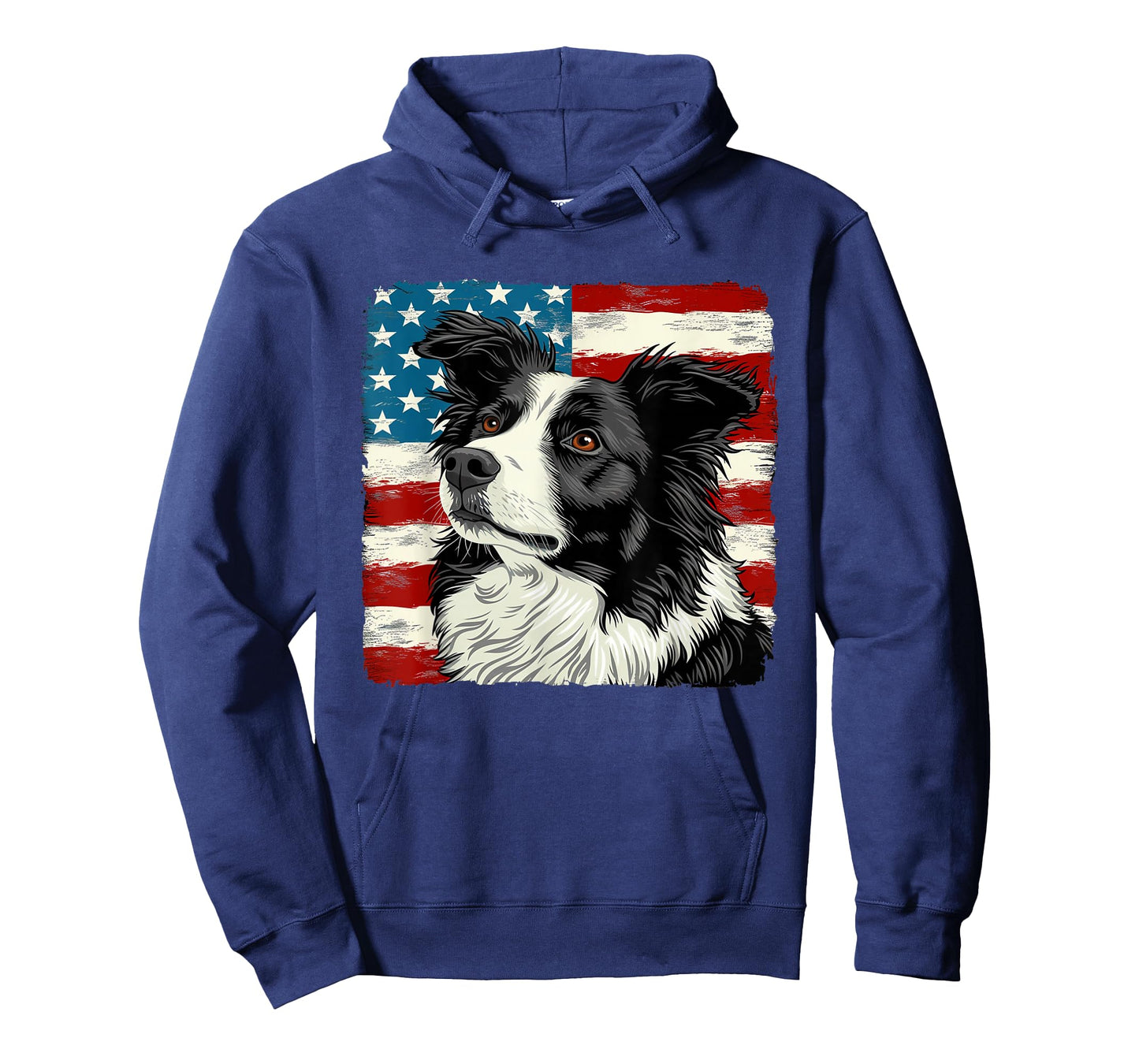 Border Collie Dog Patriotic 4th of July Gift Men Women T-Shirt