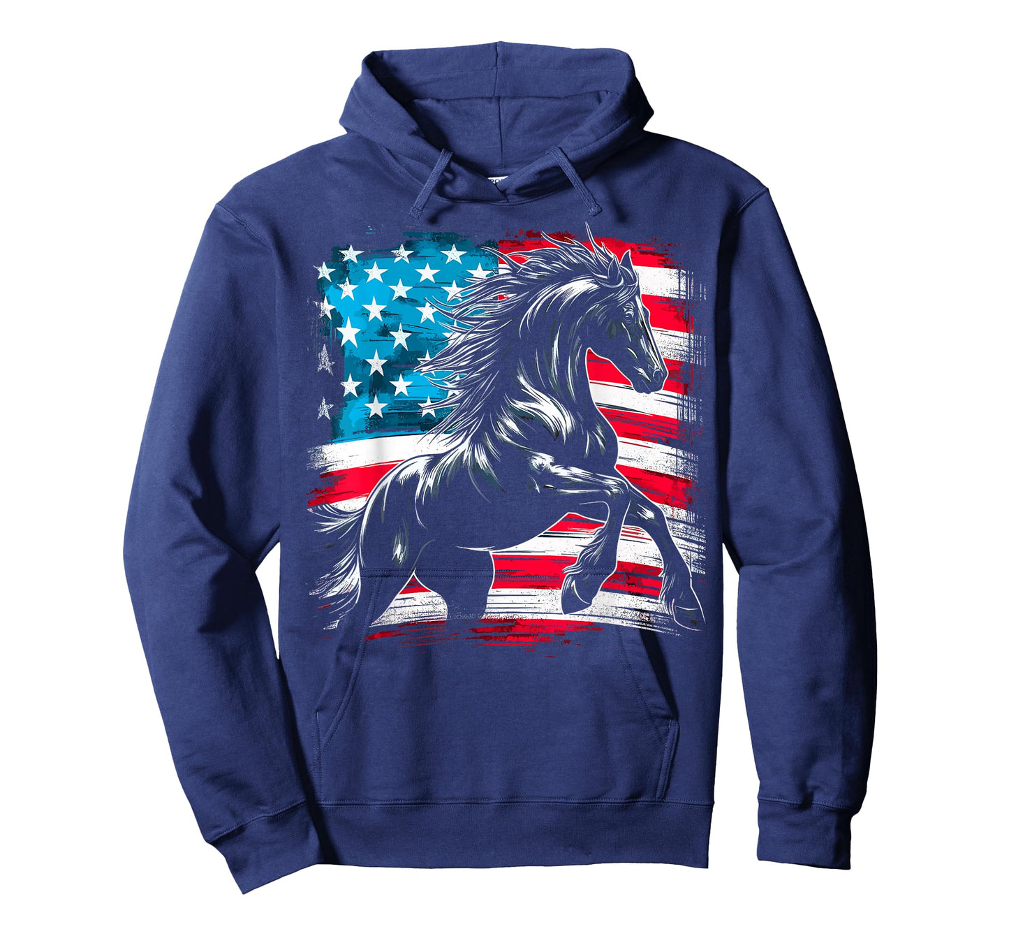 Horse American Flag USA Horses 4th of July T-Shirt
