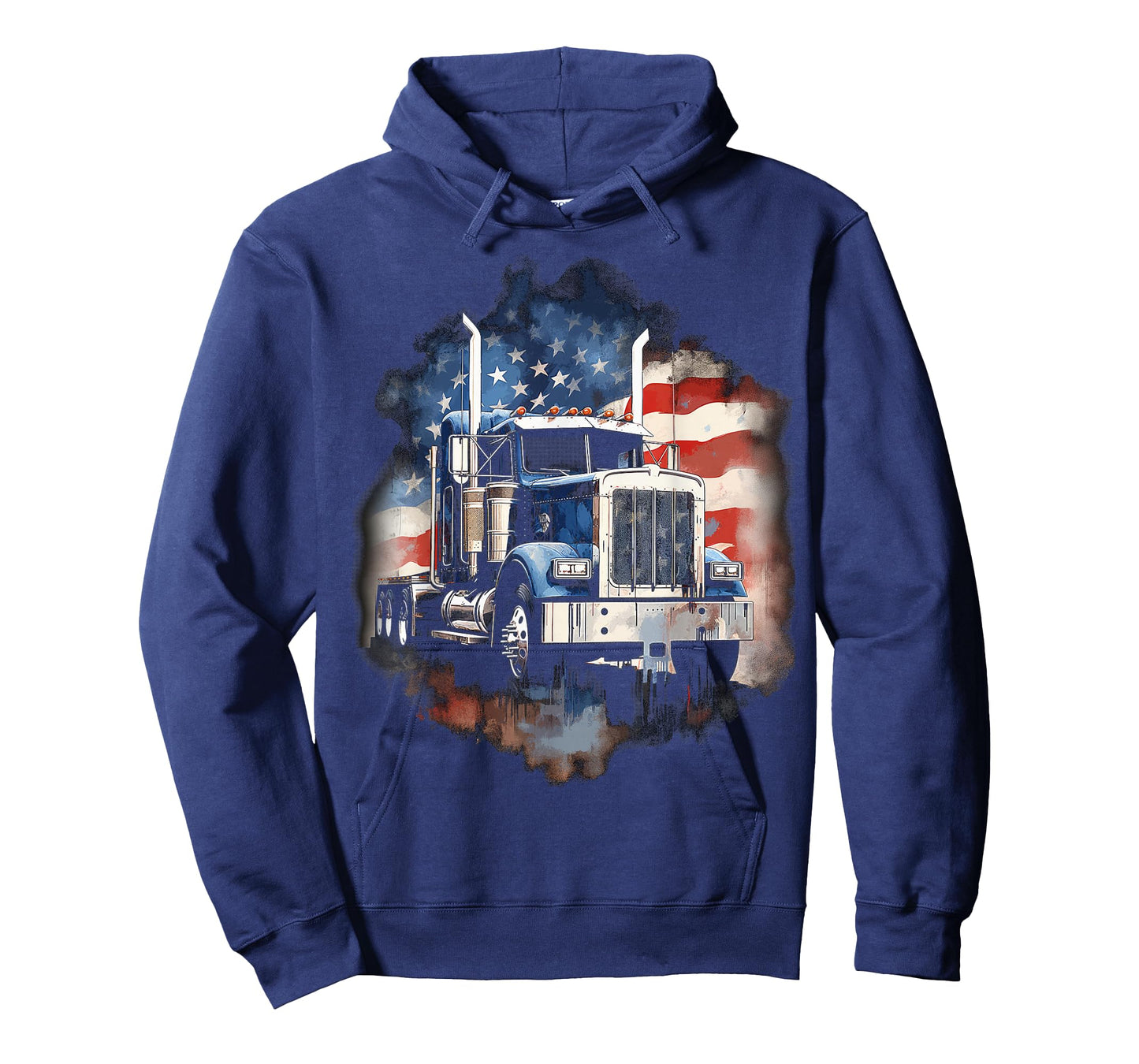 Truck Driver Patriotic American Flag Trucker Semi Driver USA T-Shirt