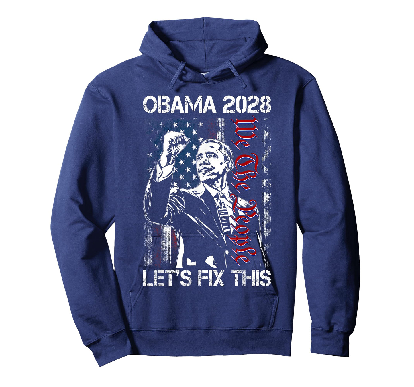 Obama 2028 Let's Fix This Obama 48th President USA Flag T-Shirt