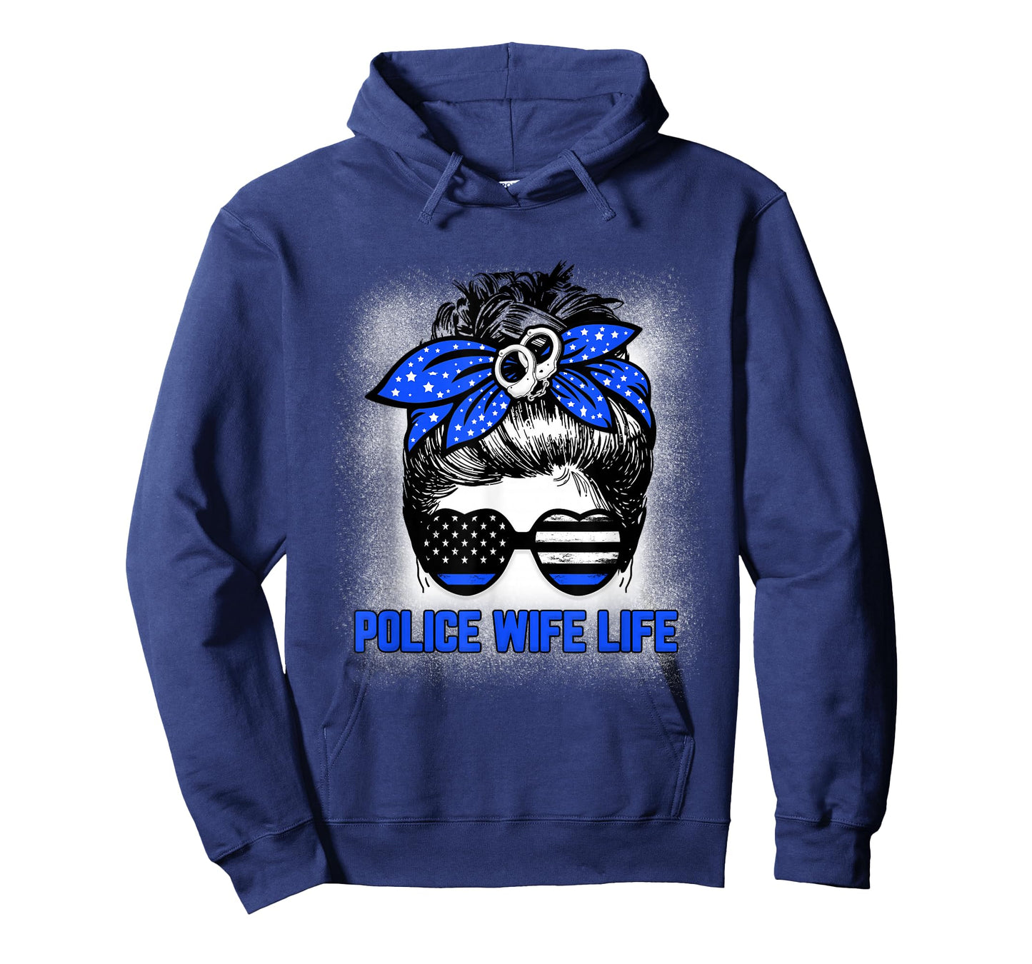 Police Wife Life Messy Bun Hair Police Wife T-Shirt