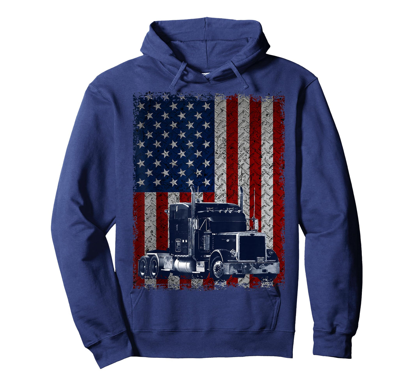 Truck Driver American Flag Trucker T-Shirt