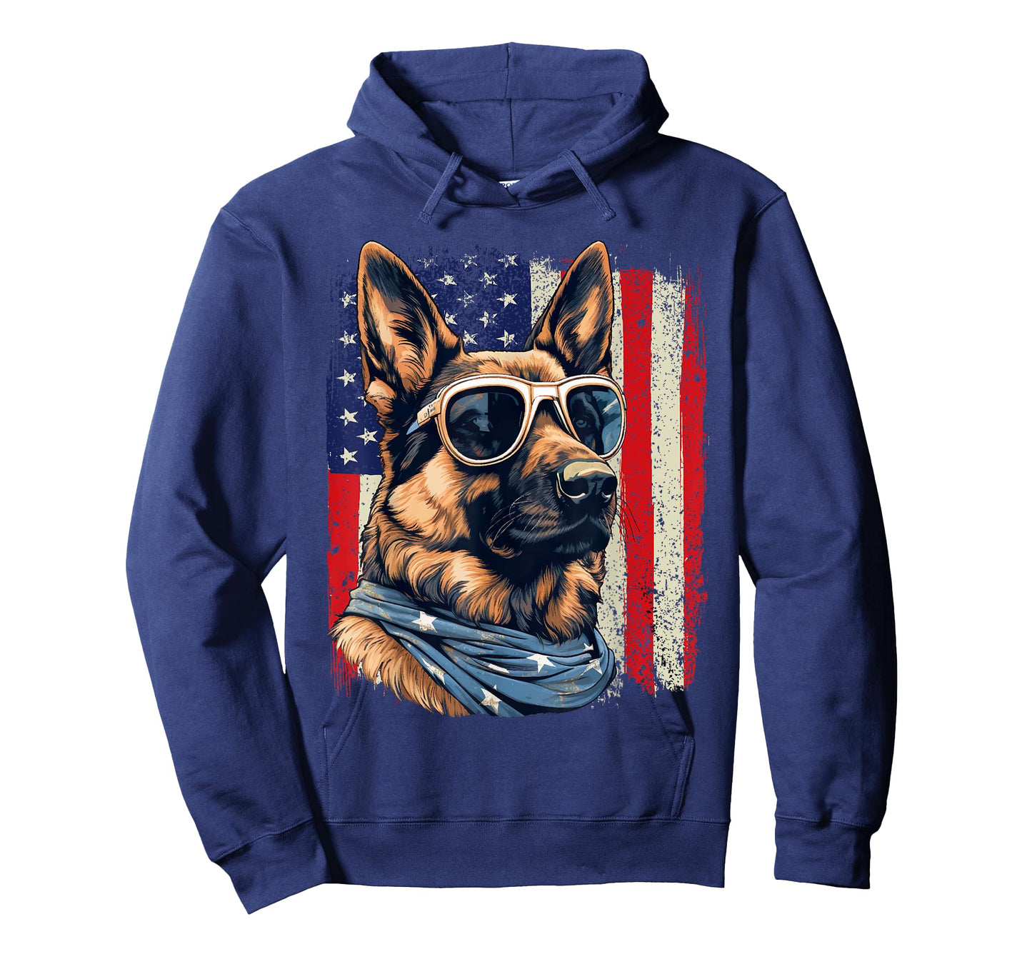 Patriotic German Shepherd American Flag 4th Of July Shepherd T-Shirt