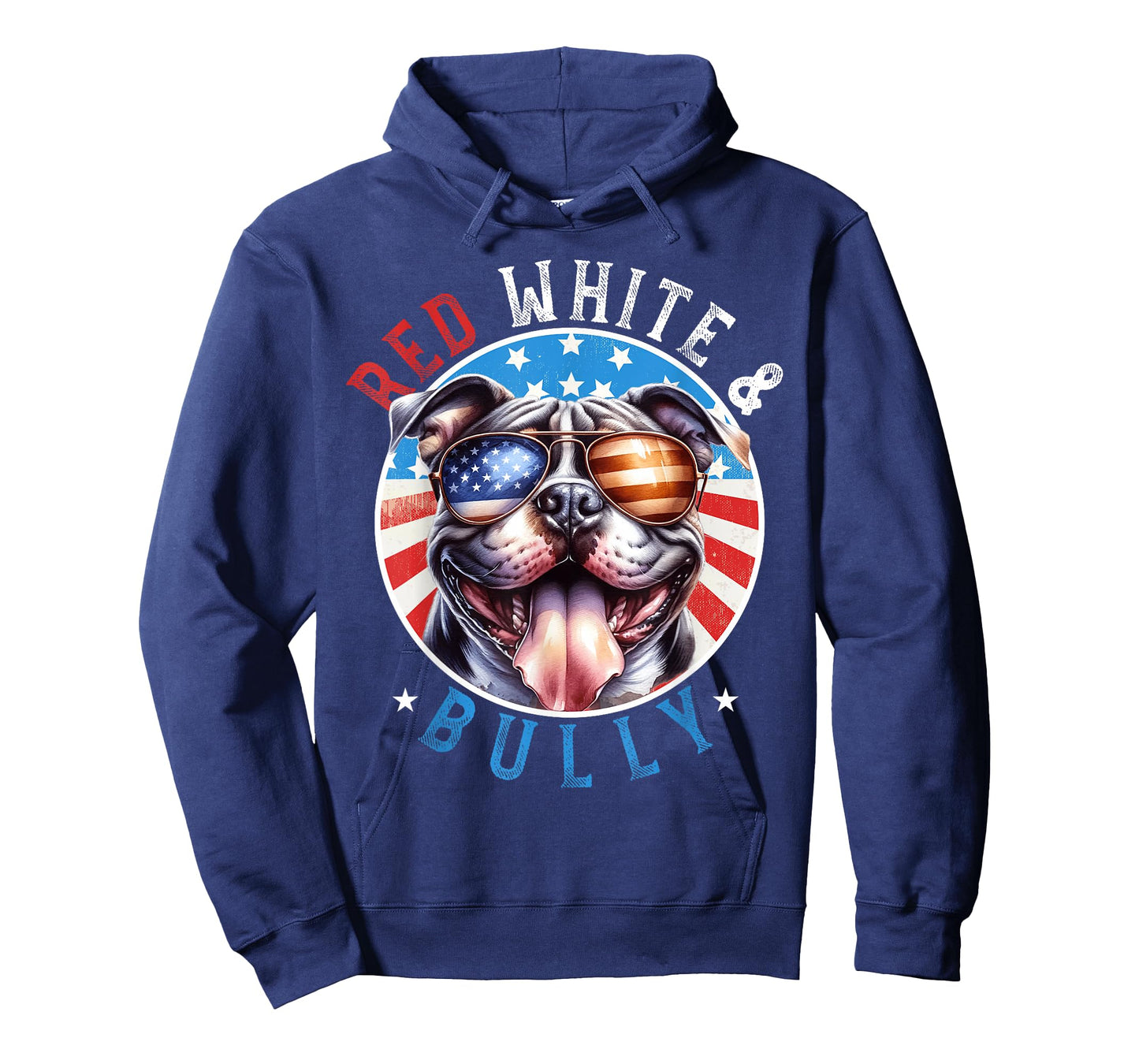 American Bully Dog 4th of July Red White and Bully Lovers T-Shirt