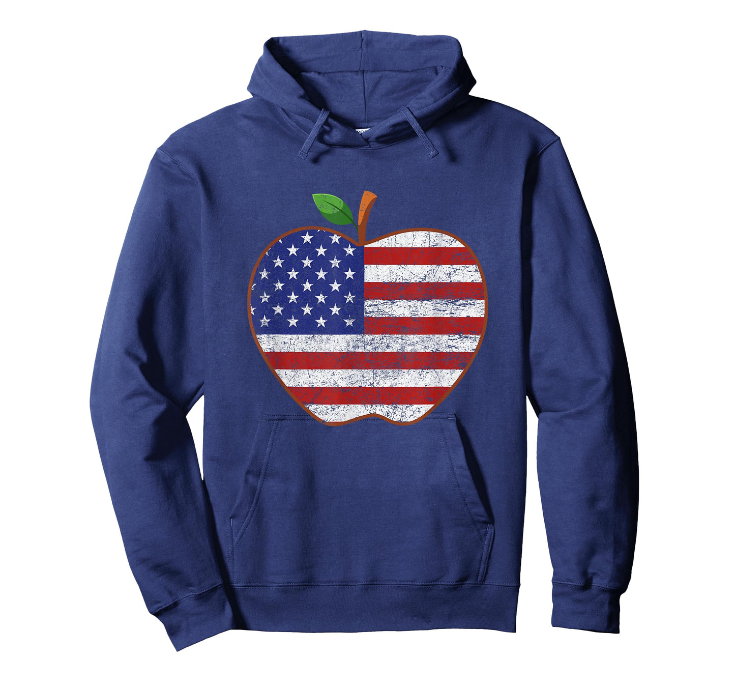 American Flag Teachers Students Apple 4th Of July Vintage T-Shirt