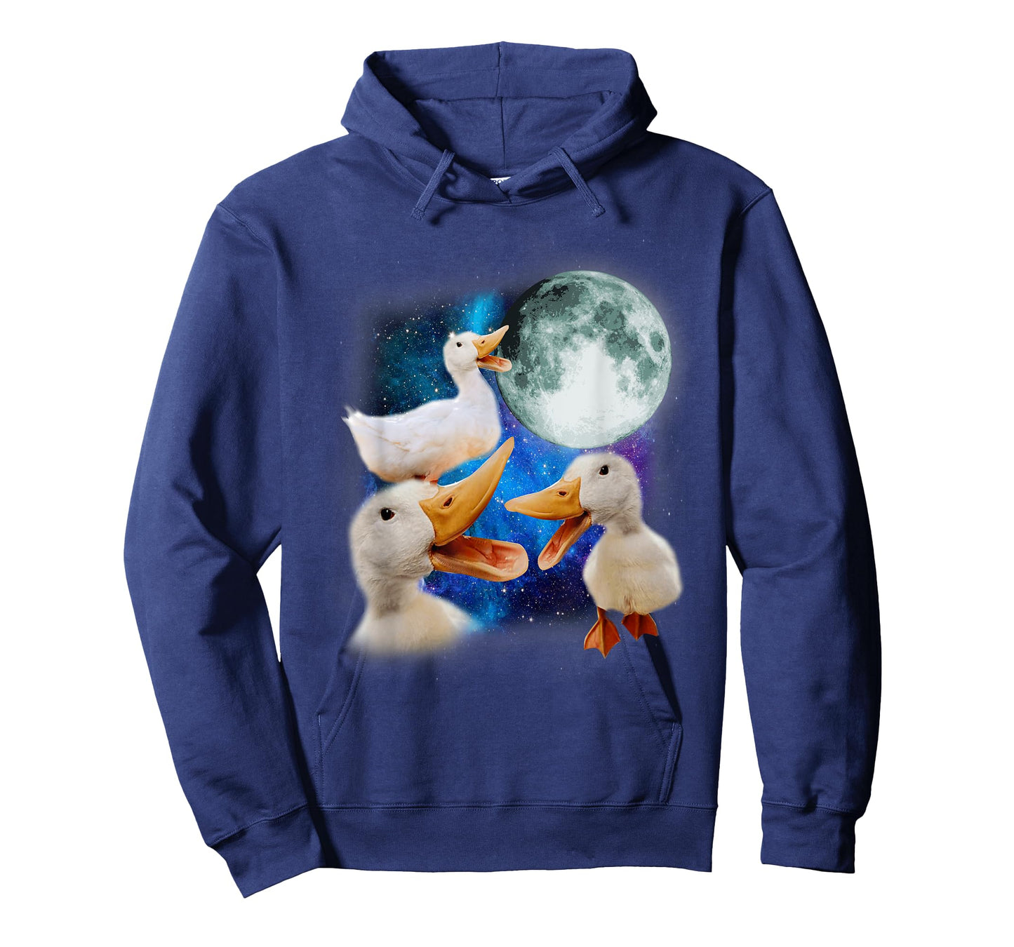3 Ducks Howl At Moon Funny Weird Cursed Pekin Duck Lover T-Shirt