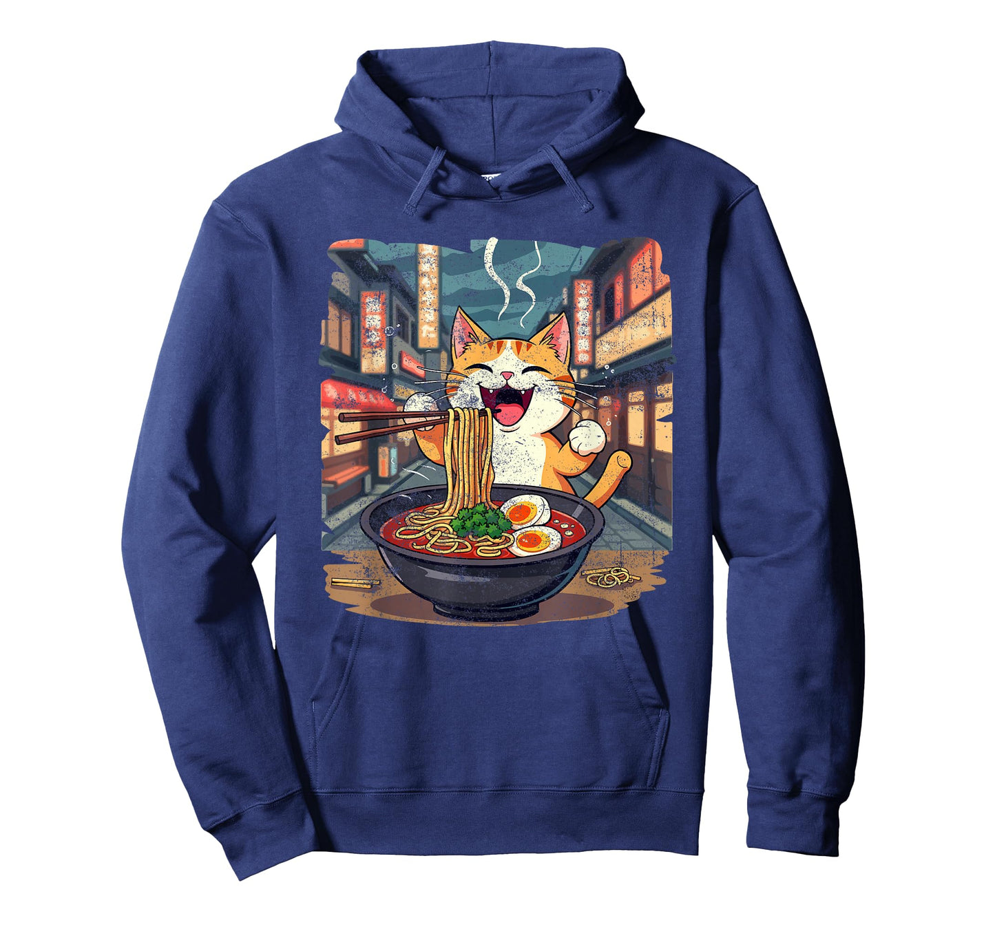 Cat & Ramen, Cat Owner, Colorful Digital Art Cat T-Shirt