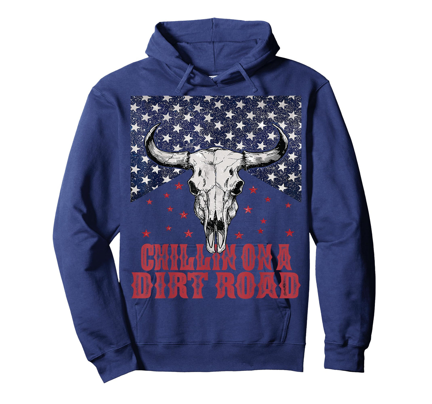 Chillin On A Dirt Road Country Music Western Vintage US Flag T-Shirt