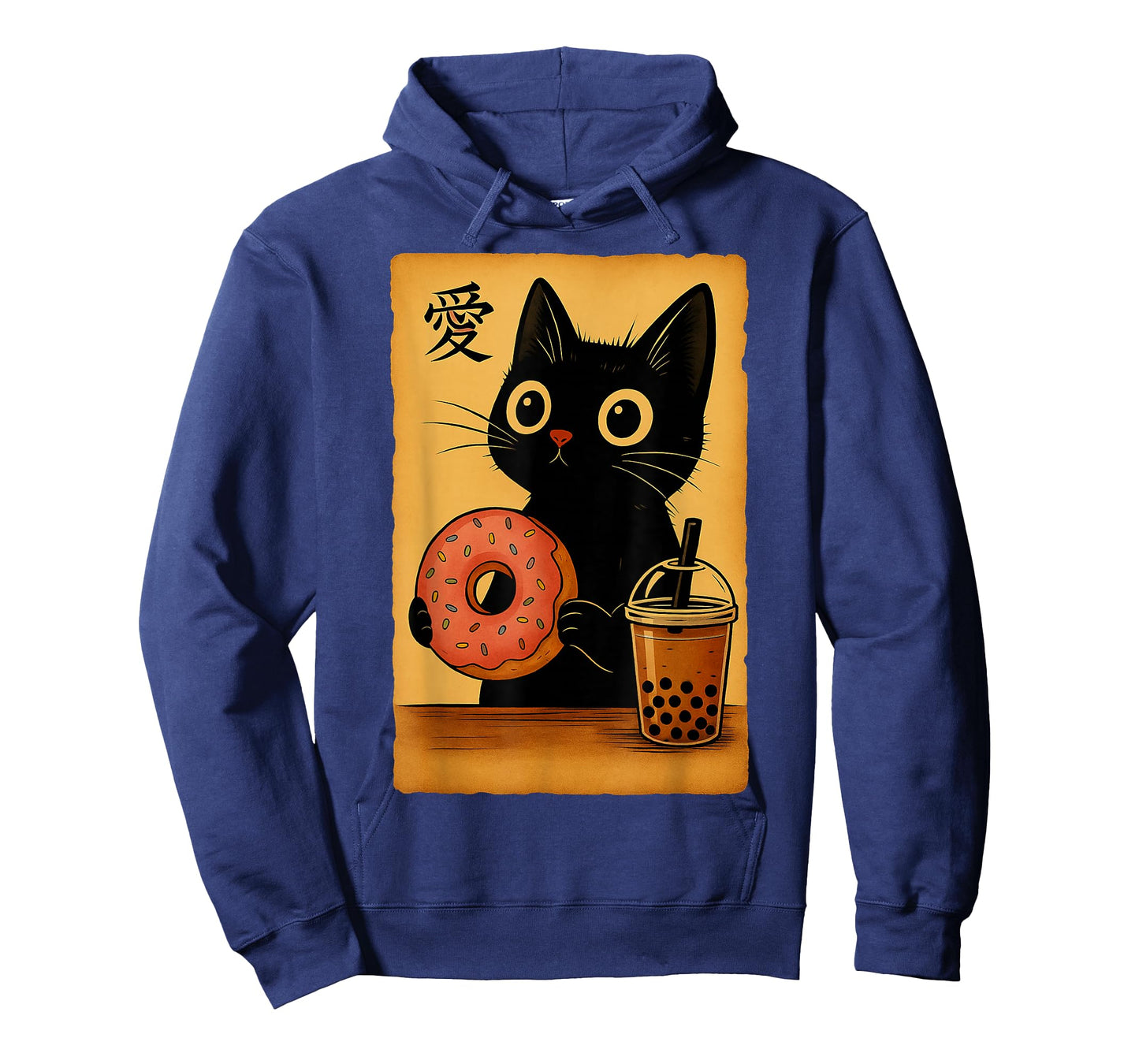Japanese Kawaii Anime Cat Donut Booba Tea Cat Eating Donut T-Shirt