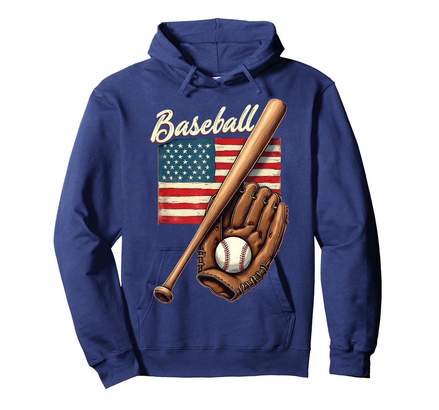 American Flag Baseball Player Bat Fan Catcher Pitcher USA T-Shirt