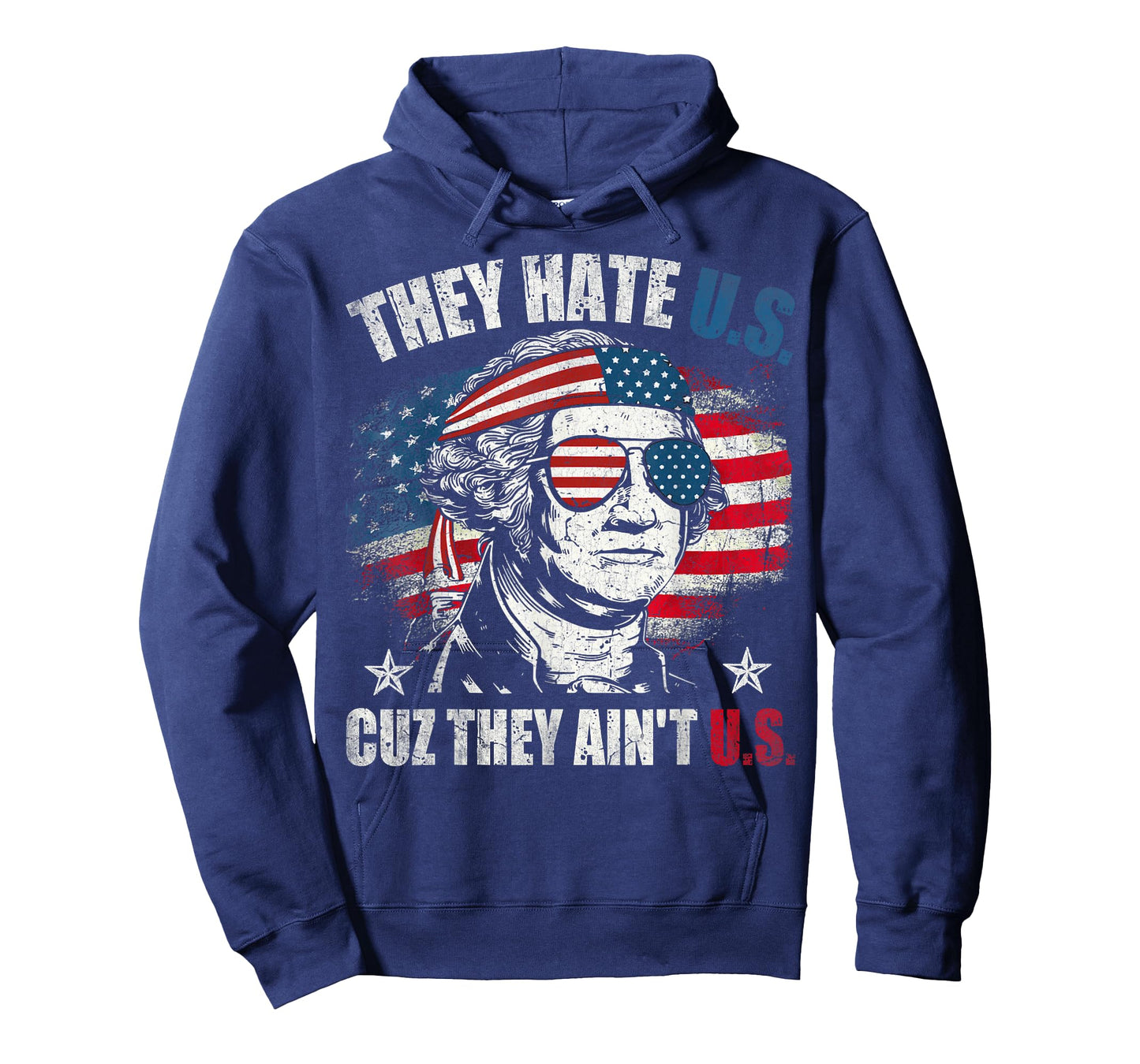 They Hate Us Cuz They Ain't Us USA American Flag 4th of July T-Shirt