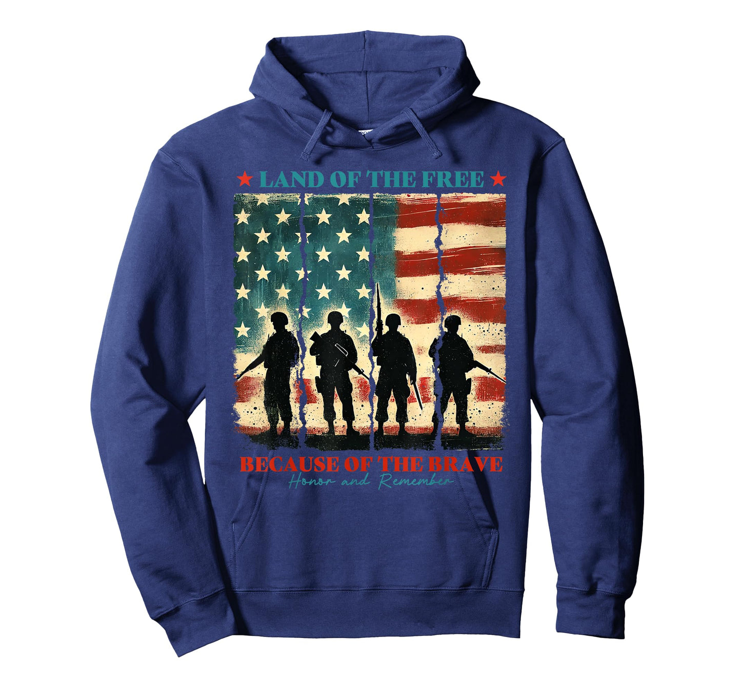 Land Of The Free Usa American Flag 4th Of July Veteran T-Shirt