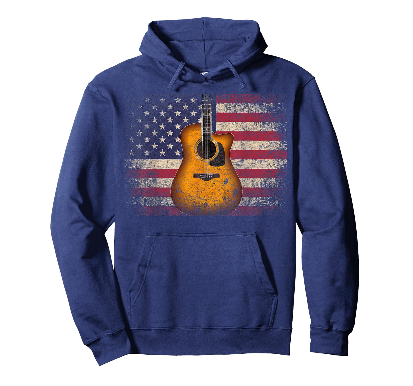 Guitar 4th of July Gift American Flag USA - Country Music T-Shirt Small