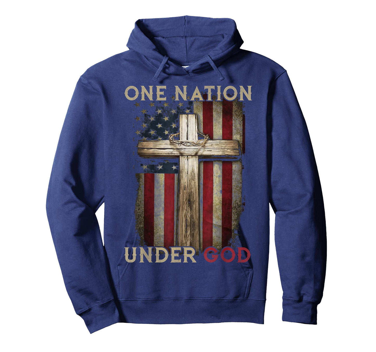 One Nation Under God US Flag 4th Of July Patriotic Christian T-Shirt