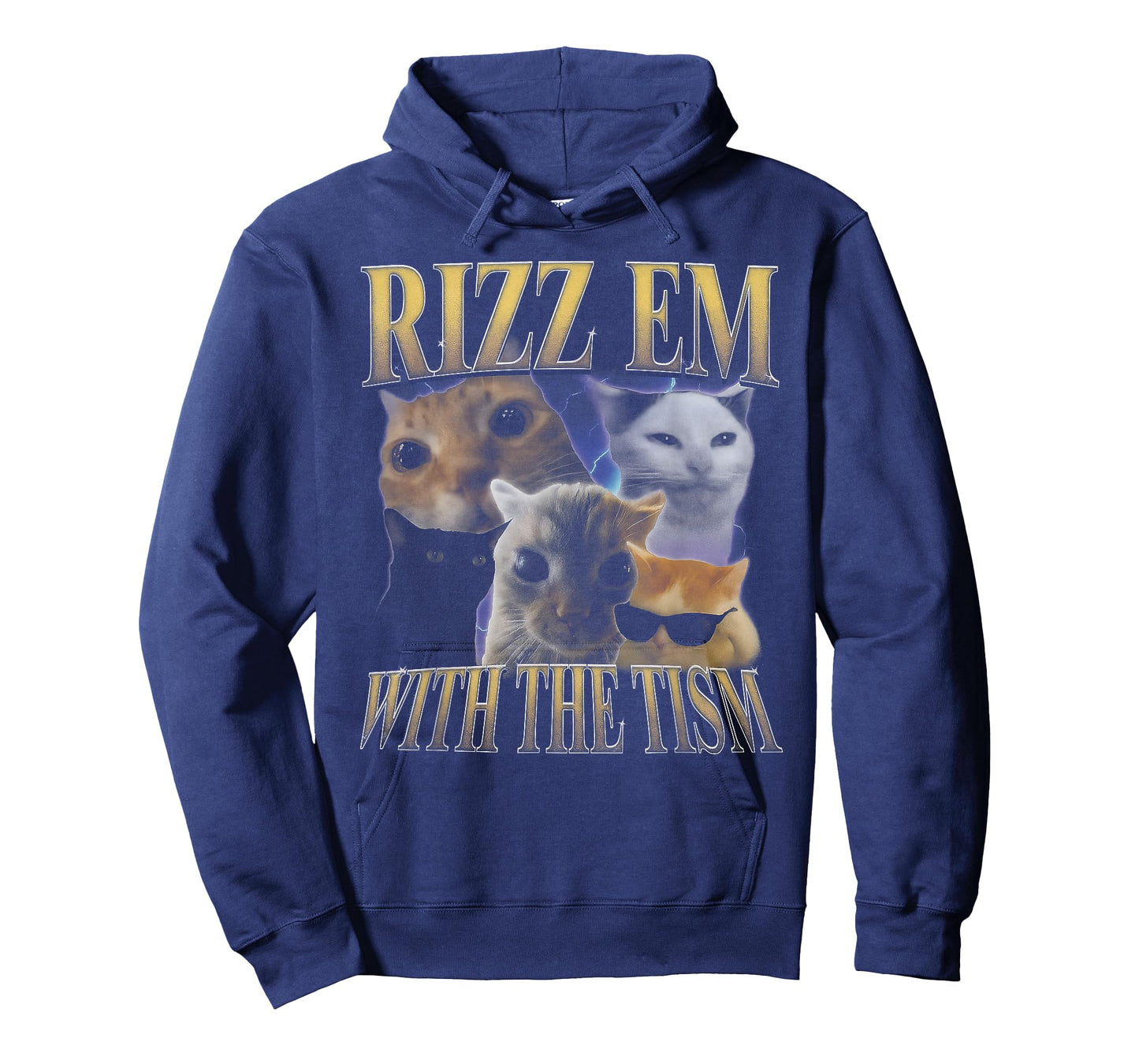 Rizz Em with The Tism Cat Memes Funny Kitten Rizz Up Power T-Shirt