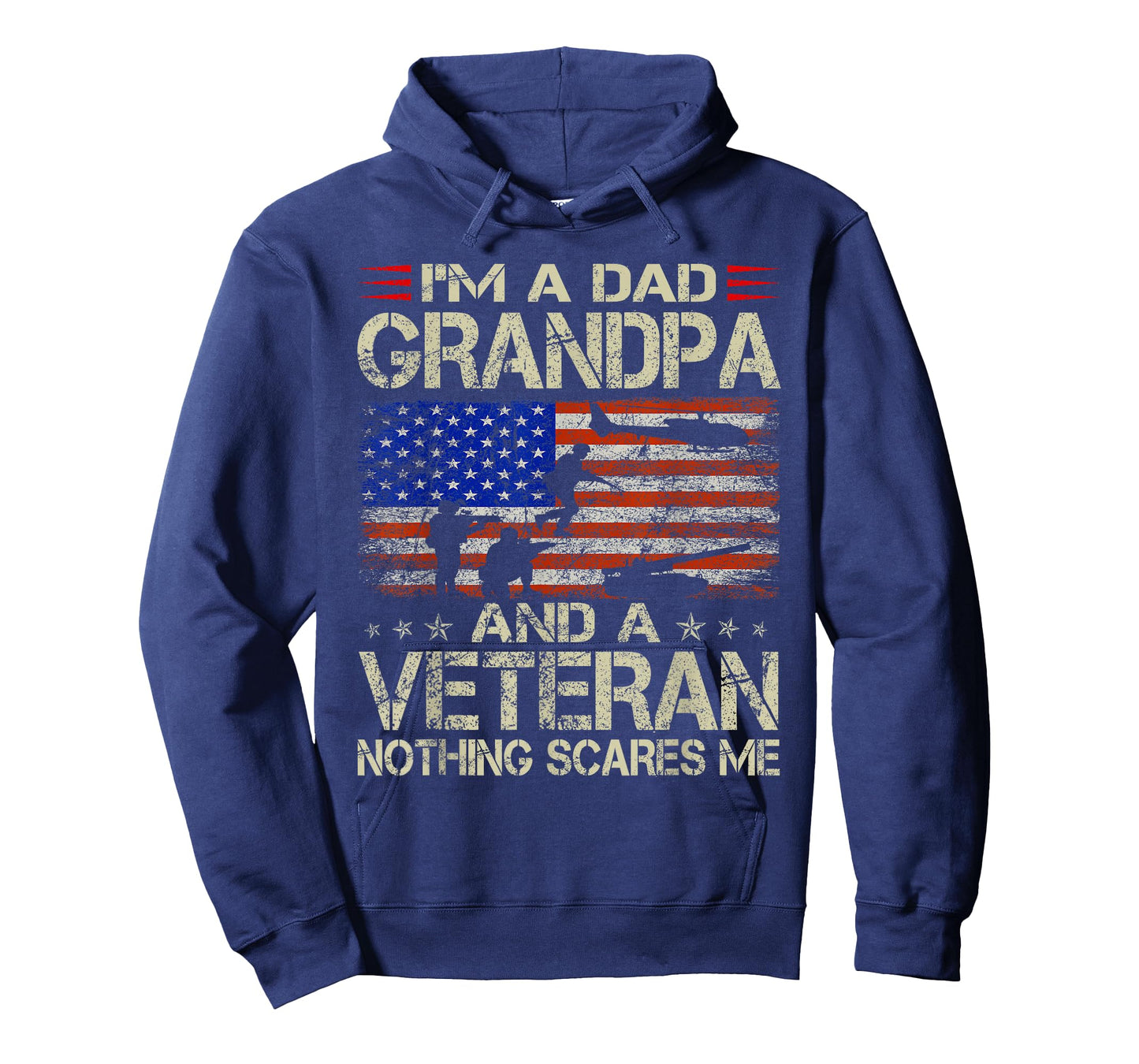 I'm A Dad Grandpa and Veteran Funny Retro Papa Grandpa Gifts T-Shirt
