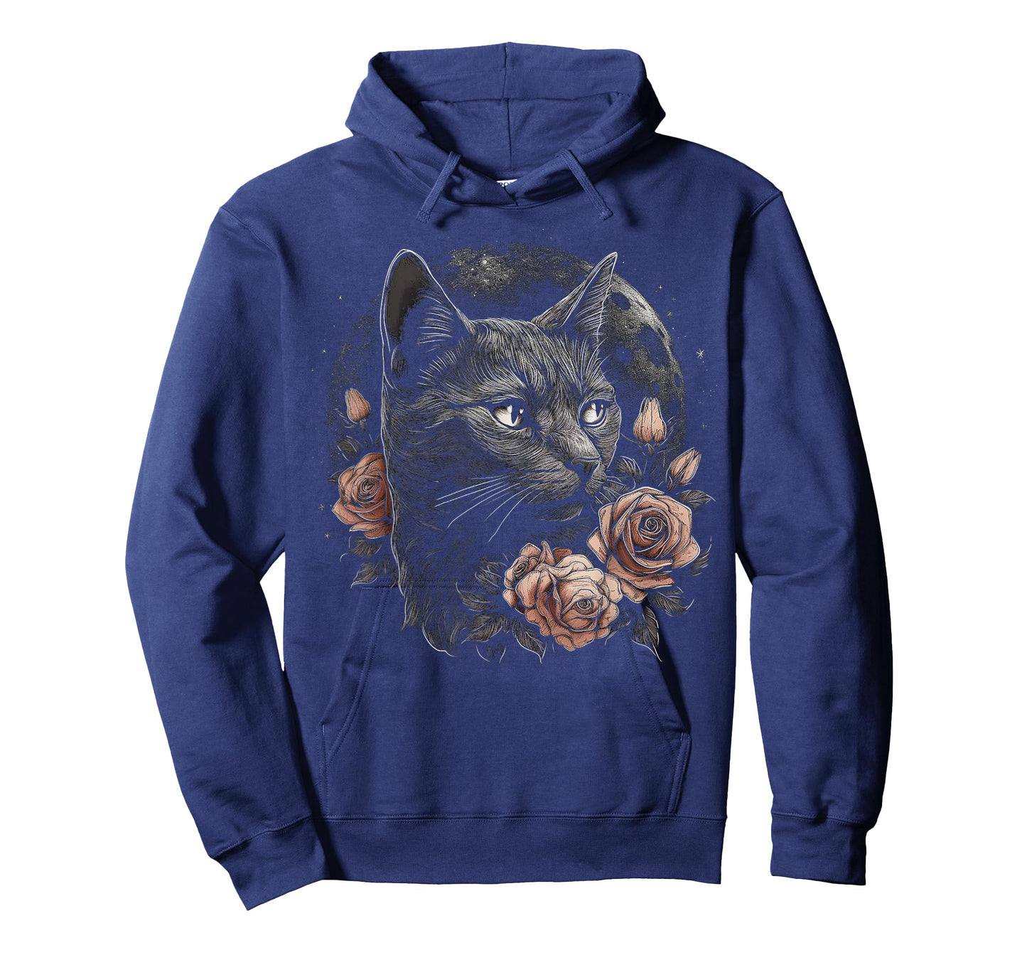 Cat Flower Moon Artwork | Animal Motif Cat T-Shirt
