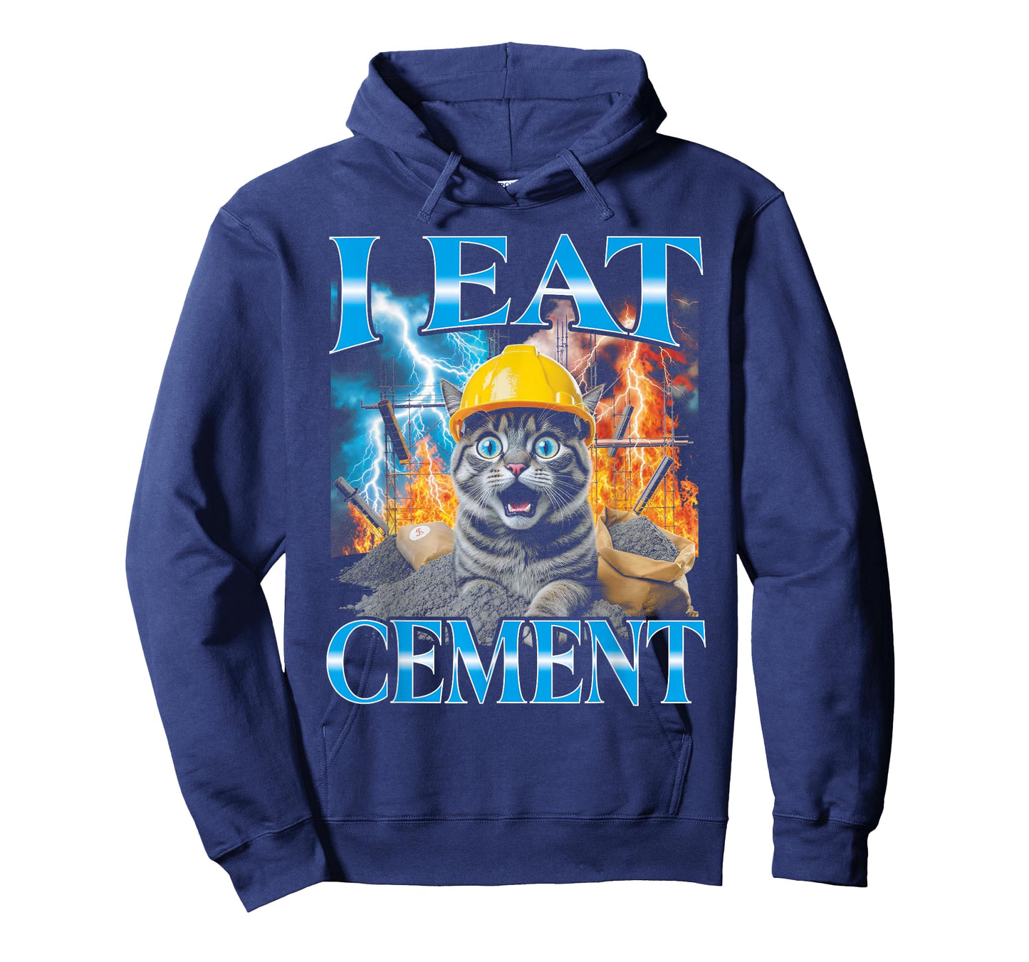 I Eat Cement Gen Z Meme Cat Funny Bootleg T-Shirt