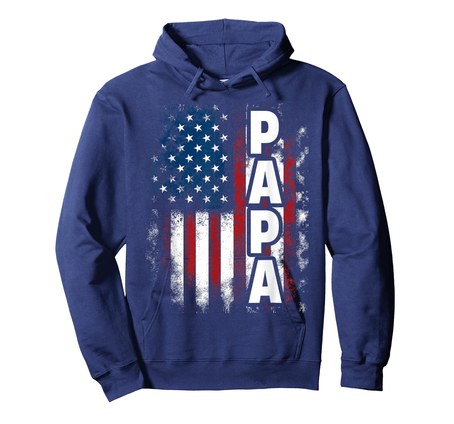 Papa American Flag Fathers Day From Grandkids Son Daughter T-Shirt