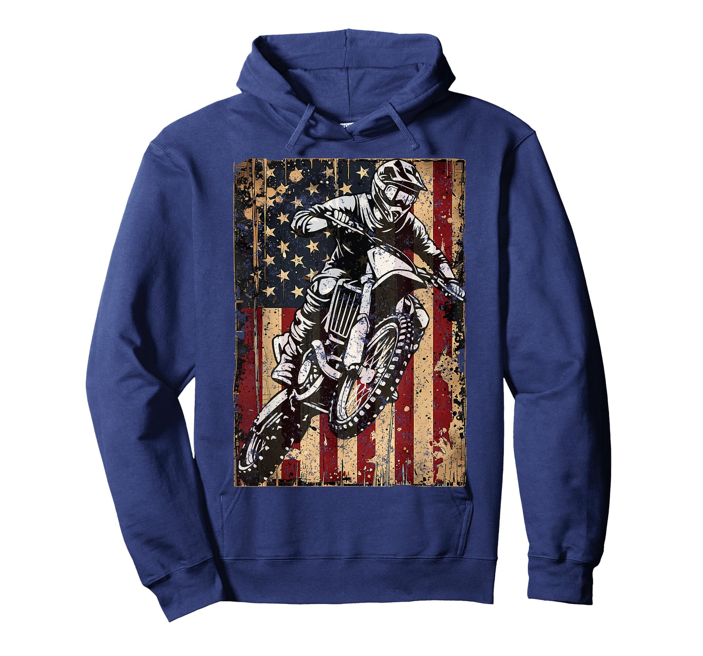 Dirt Bike USA Flag Vintage Motocross Riders Freestyle T-Shirt