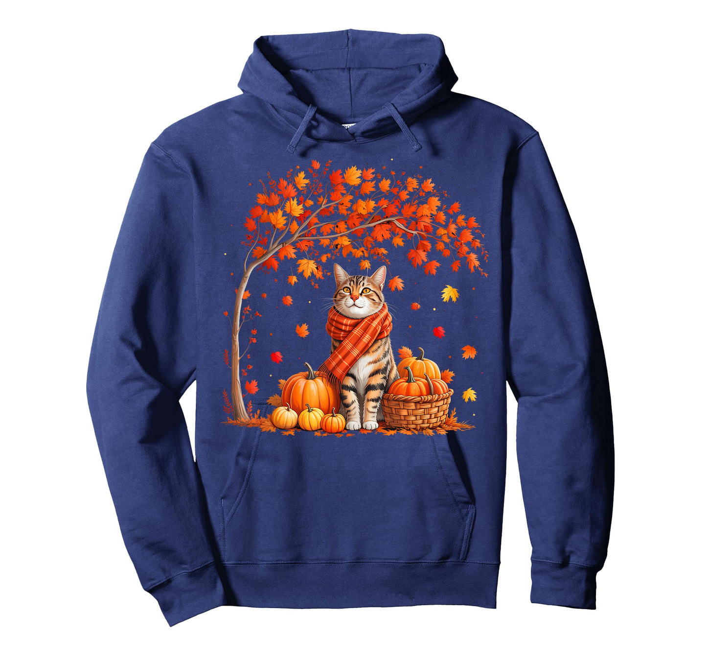 Hello Autumn Cat Fall Leaf Kitten Lover Thanksgiving Women T-Shirt