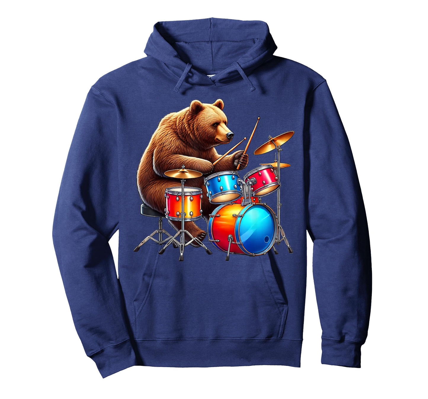 Cute Bear Playing Drums Drummer Music T-Shirt