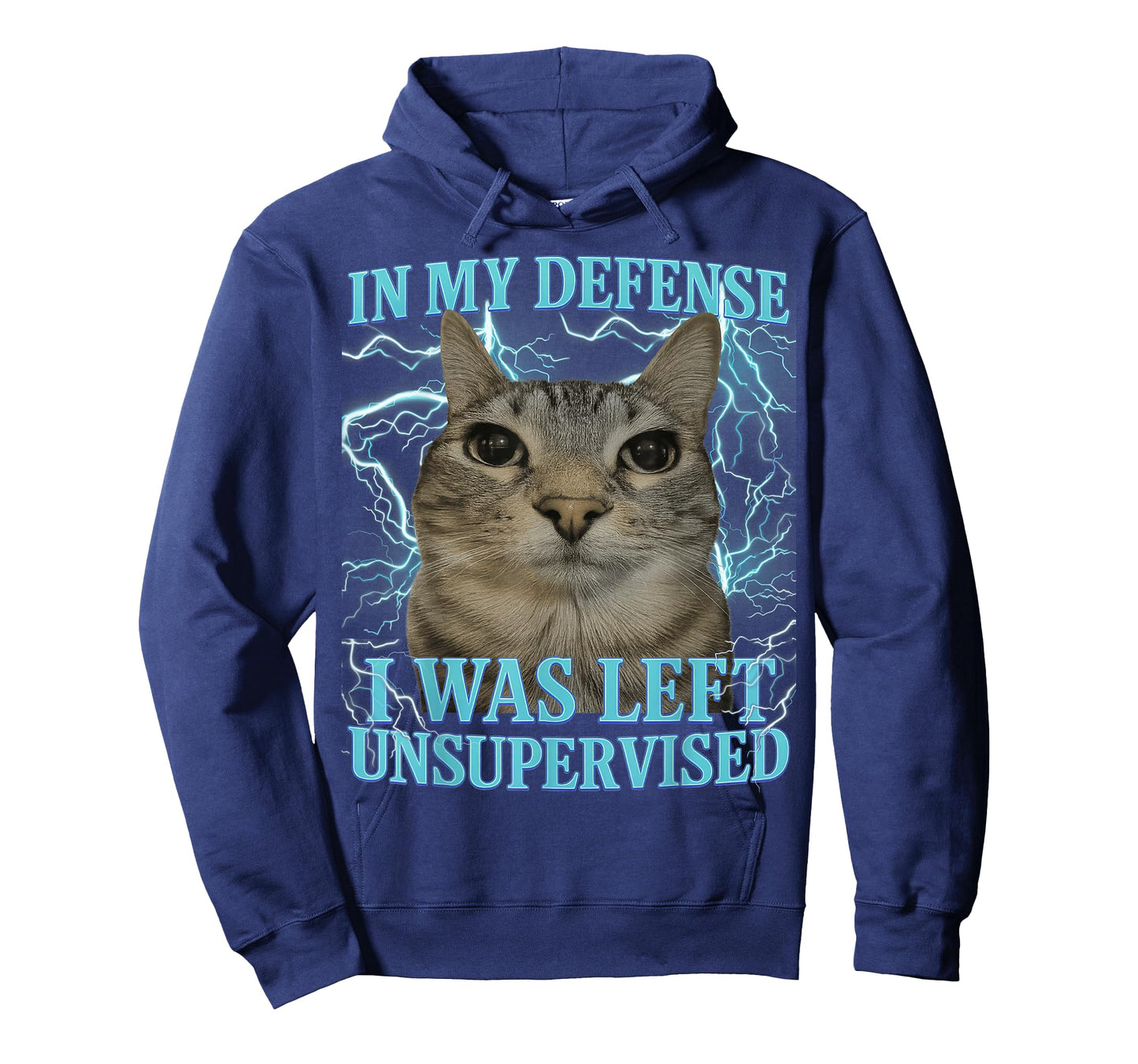 in My Defense I was Left Unsupervised Cat Meme Funny Men T-Shirt