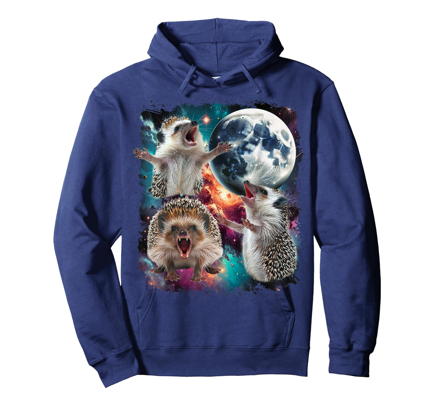 Three Hedgehog Moon | 3 Hedgehog Moon Funny Cursed Meme T-Shirt