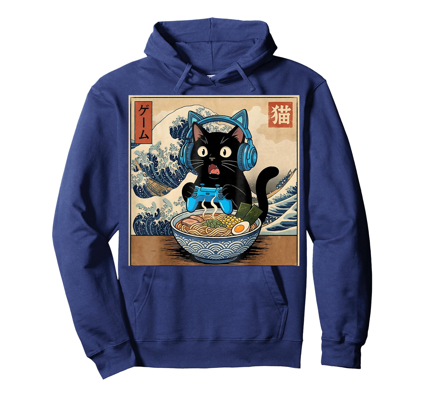Cute Kawaii Gamer Cat Funny Ramen Japanese Cat Gaming T-Shirt